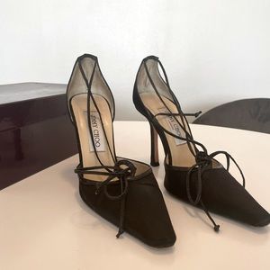 Black Satin Jimmy Choo